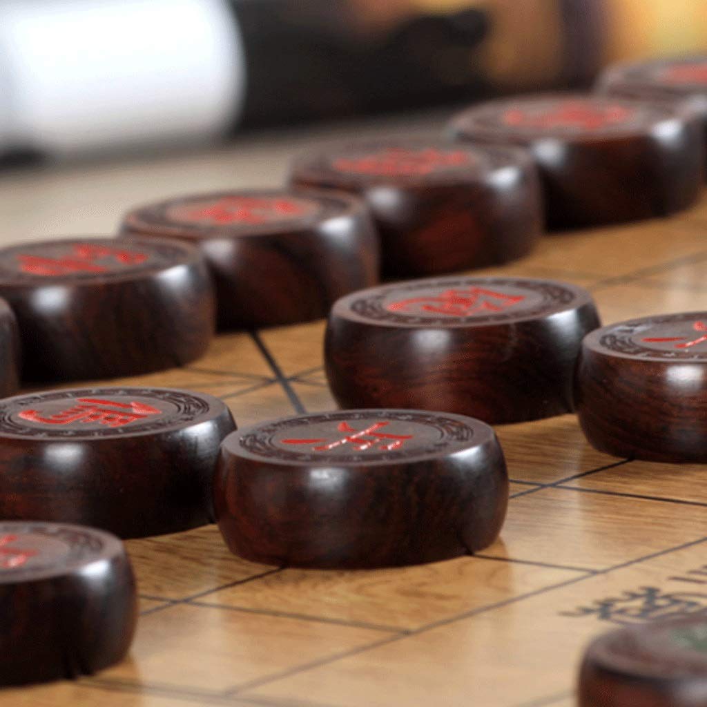 Scacchi SetMahogany di scacchi cinesi con pedale in palissandro rosso pezzi in cassetti for 2 giocatori gioco di sviluppo intellettuale regalo creativo Regali per gli amanti e gli studenti di scacchi