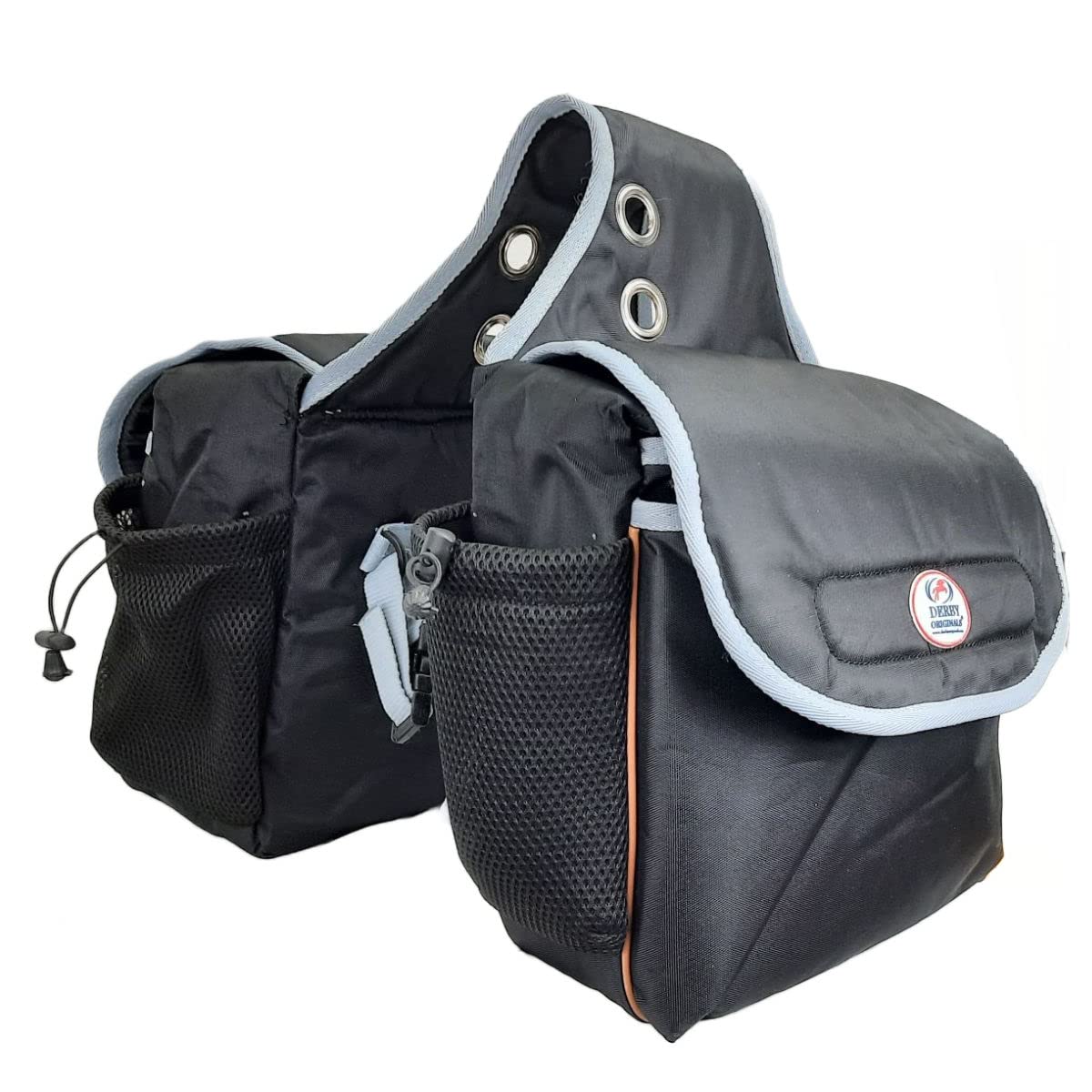 Tahoe Padded Triple Layer 1200d Nylon Saddle Bags for trail riding 1 Year Warranty with 2 Pockets for Water Bottles.