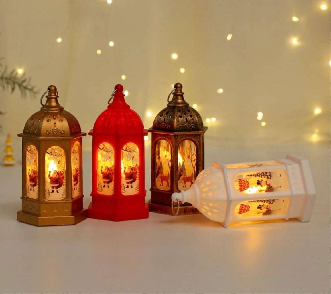 Linterna De Navidad Faroles Decorativos de Navidad Decoraciones Navideñas, Linterna Navideña, Lámpara De Candelabro, Luz Nocturna, Decoración De Muñeco De Nieve Para Anciano, Luz Nocturna Faroles de N