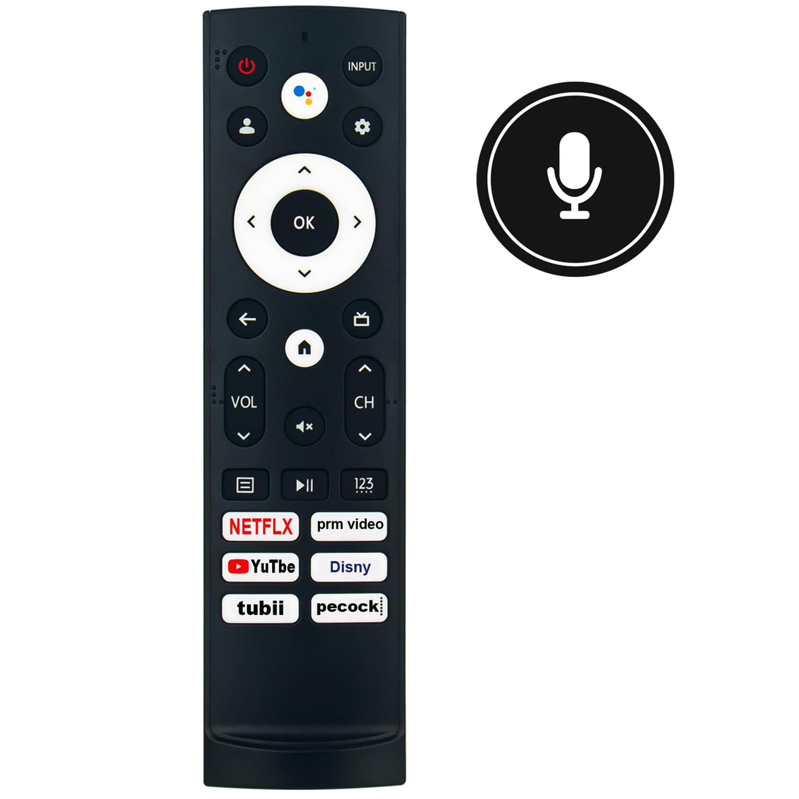 Amazon | ERF3V90H マイク付き交換用音声リモコン Hisense Android TV