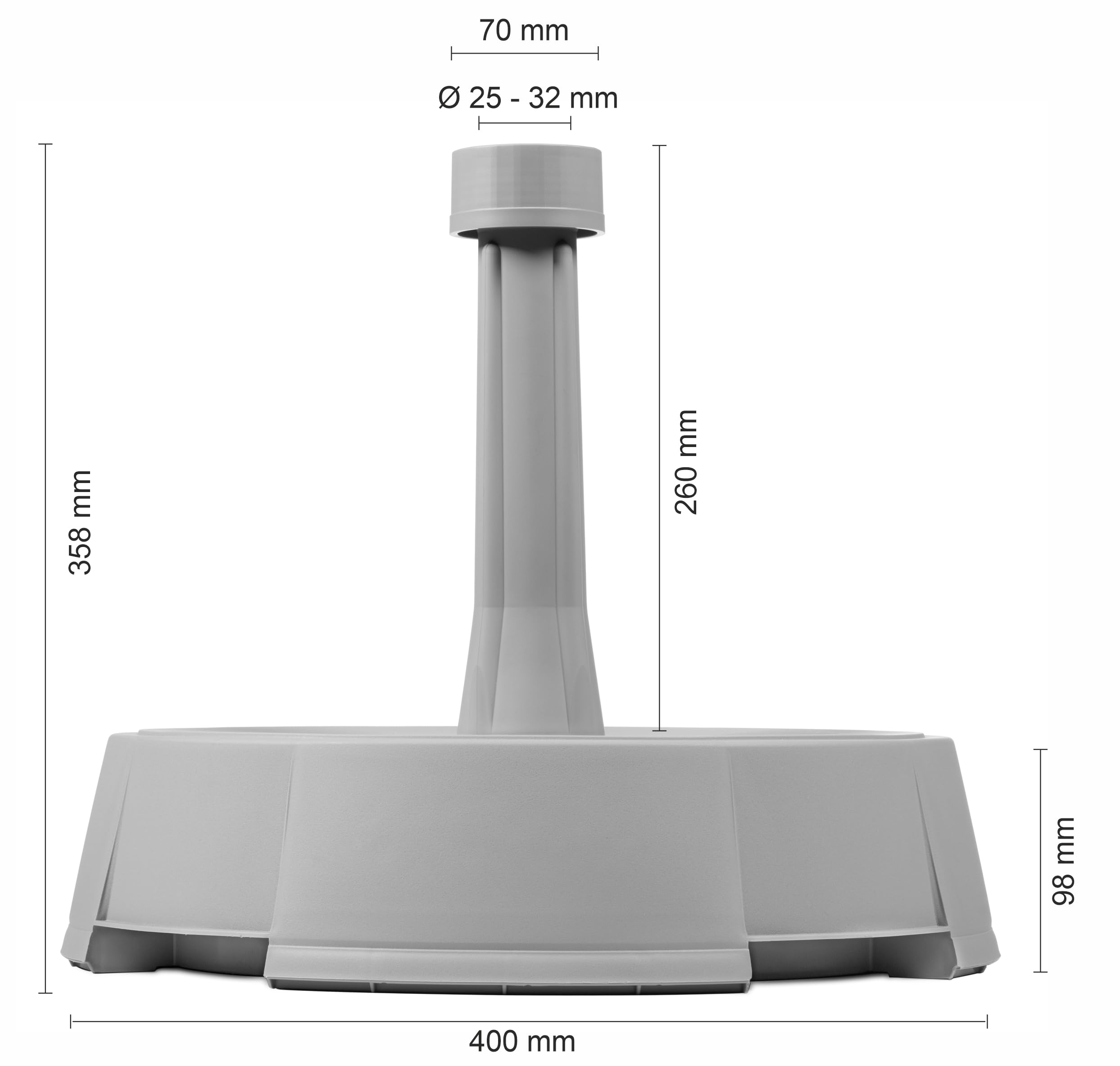 Schneider - Soporte para sombrilla de hormigón, Aprox. 20 kg, Color Gris Plateado