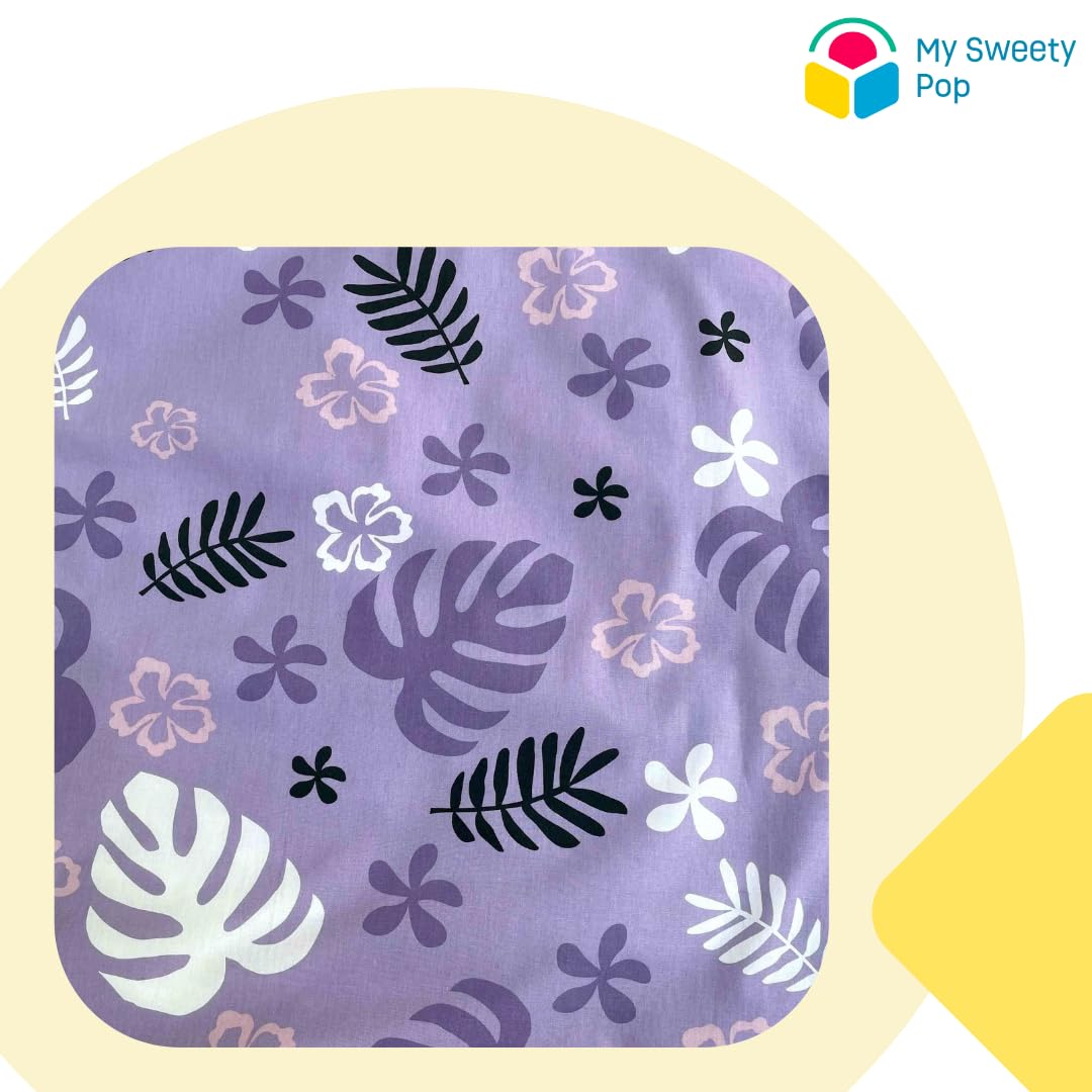 My sweety pop - Juego de cama para niña Lilo&Stitch de 2 piezas, funda de edredón reversible, 140 x 200 cm, funda de almohada, 70 x 90 cm, algodón, color morado y blanco