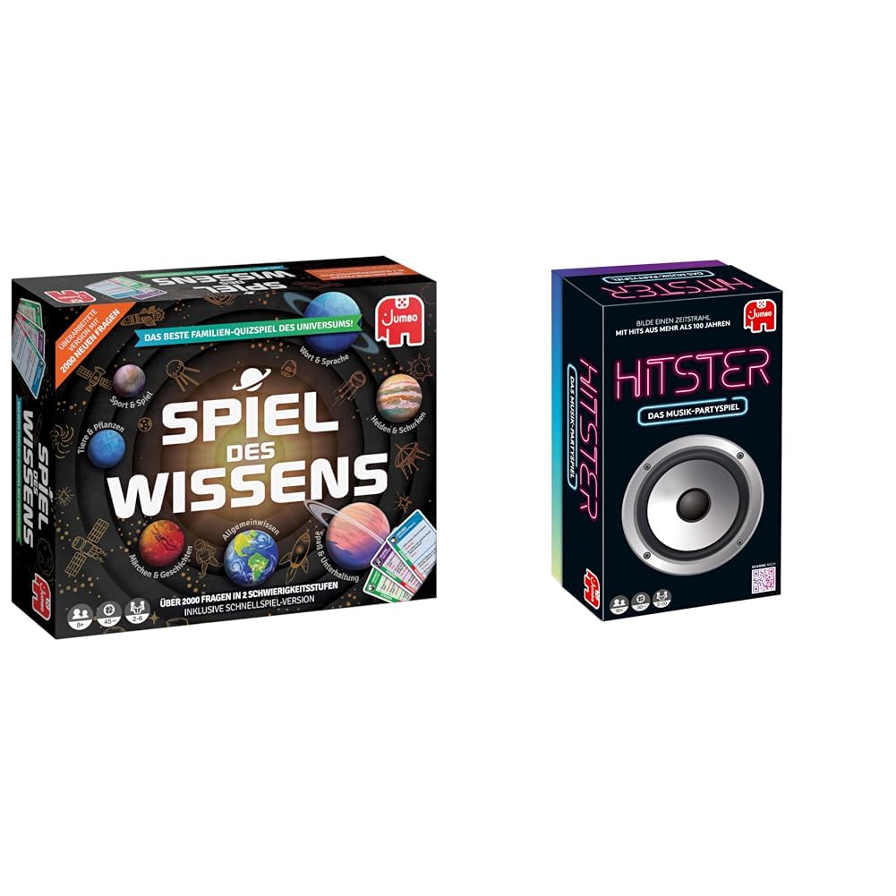 Jumbo Spiele GmbH JUM19907 Spiel des Wissens *Neu* 2-6 Spieler & Spiele Hitster Original EIN Party- und Kartenspiel für Erwachsene und Familien - 2 bis 10 Spieler ab 16 Jahren Deutsch