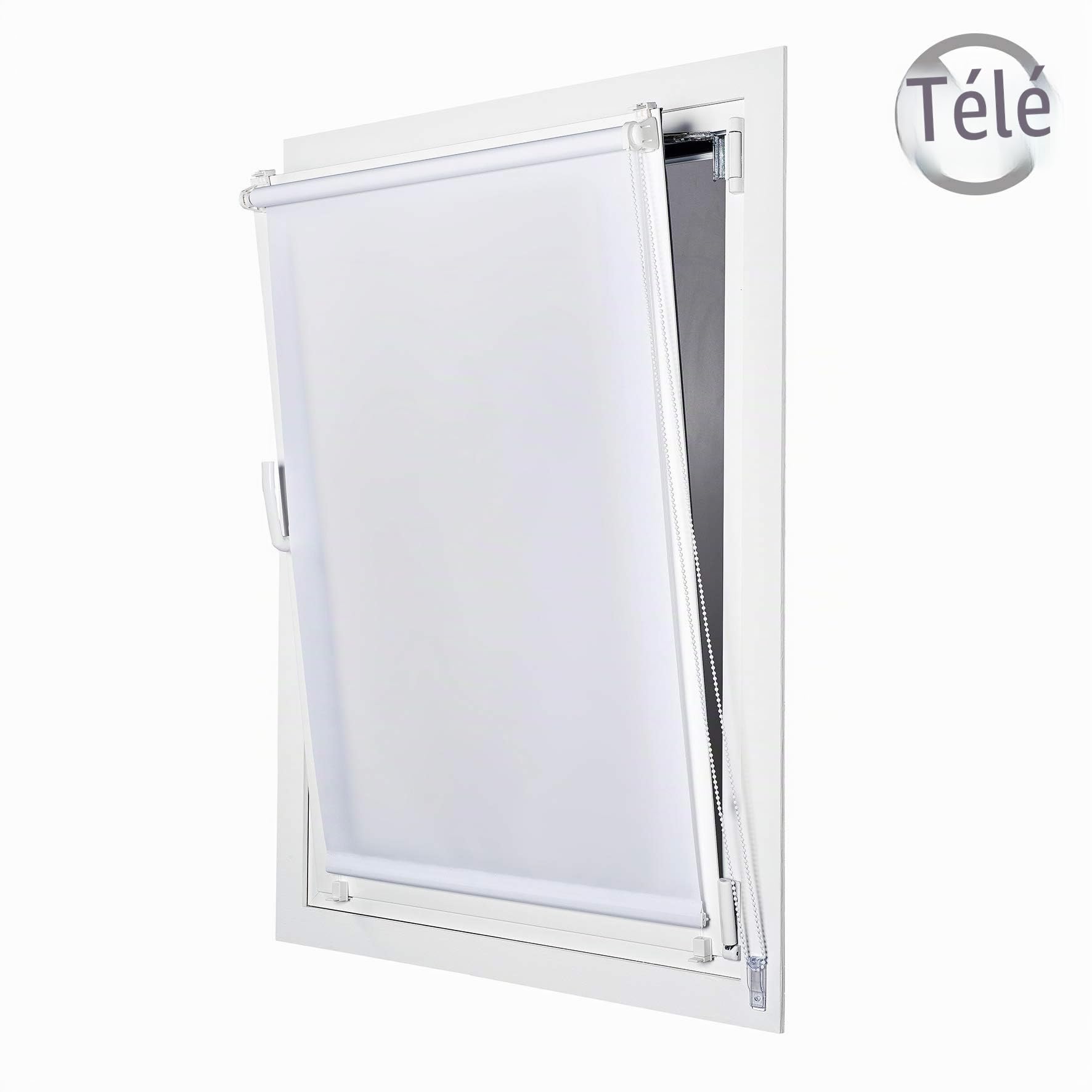 STORESDECO - Store Enrouleur Tamisant, Installation Facile, Stores sans Perçage, Idéal pour Fenêtres Battante et Basculante | EasyFix, Couleur Blanc, 120 cm x 180 cm