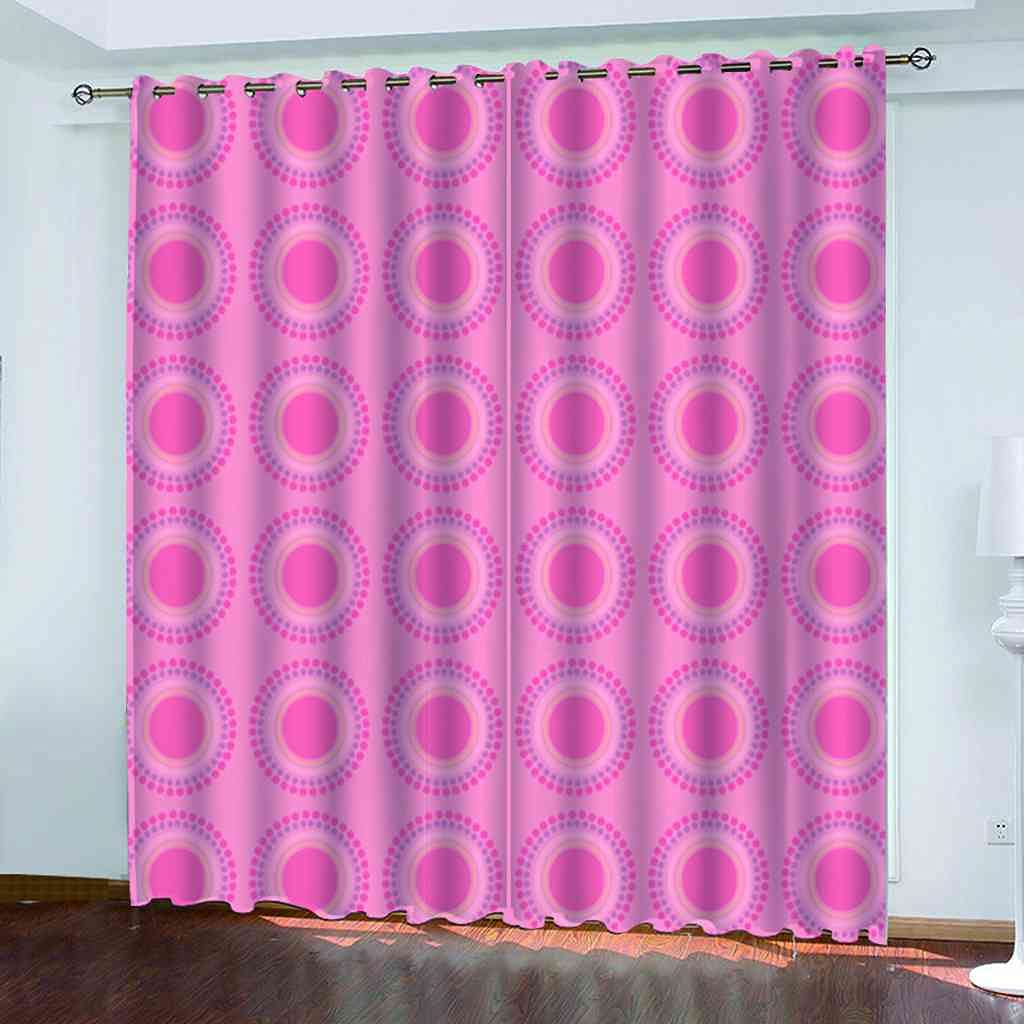 Rideau occultant rose anti-froid et bruit pour chambre d'enfant | Lot de 2 fenêtres 200x160cm