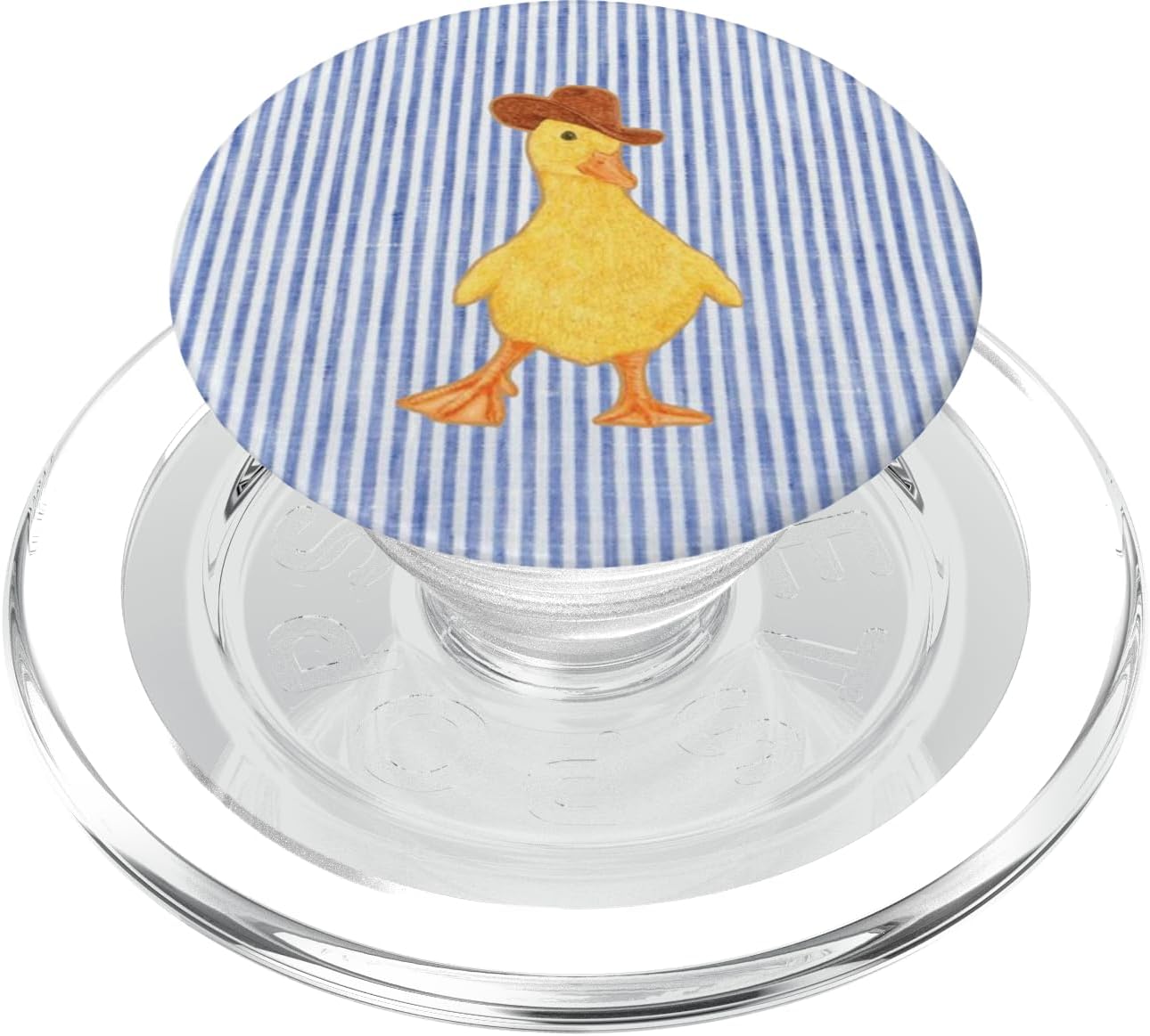 Yellow Cowboy Duck Illustration Print PopSockets PopGrip for MagSafe