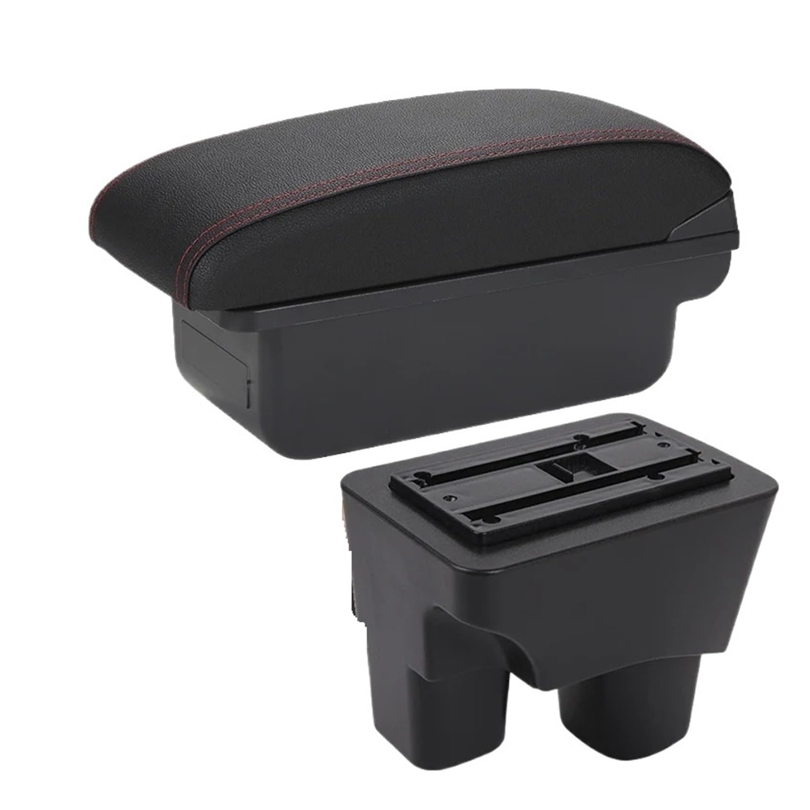 UMDJJU For Chevrolet For Onix 2020-2024 Car Armrest Storage Box Interior Retrofit Parts Accessories Car Centre Console Armrest Box(C1 Black red No USB)