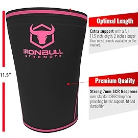 Knee Sleeves 7mm (1 Pair) - High Performance Knee Sleeve Support For Weight Lifting, Cross Training & Powerlifting - Best Knee Wraps & Straps Compression - For Men and Women (Black/Pink, XX-Large)