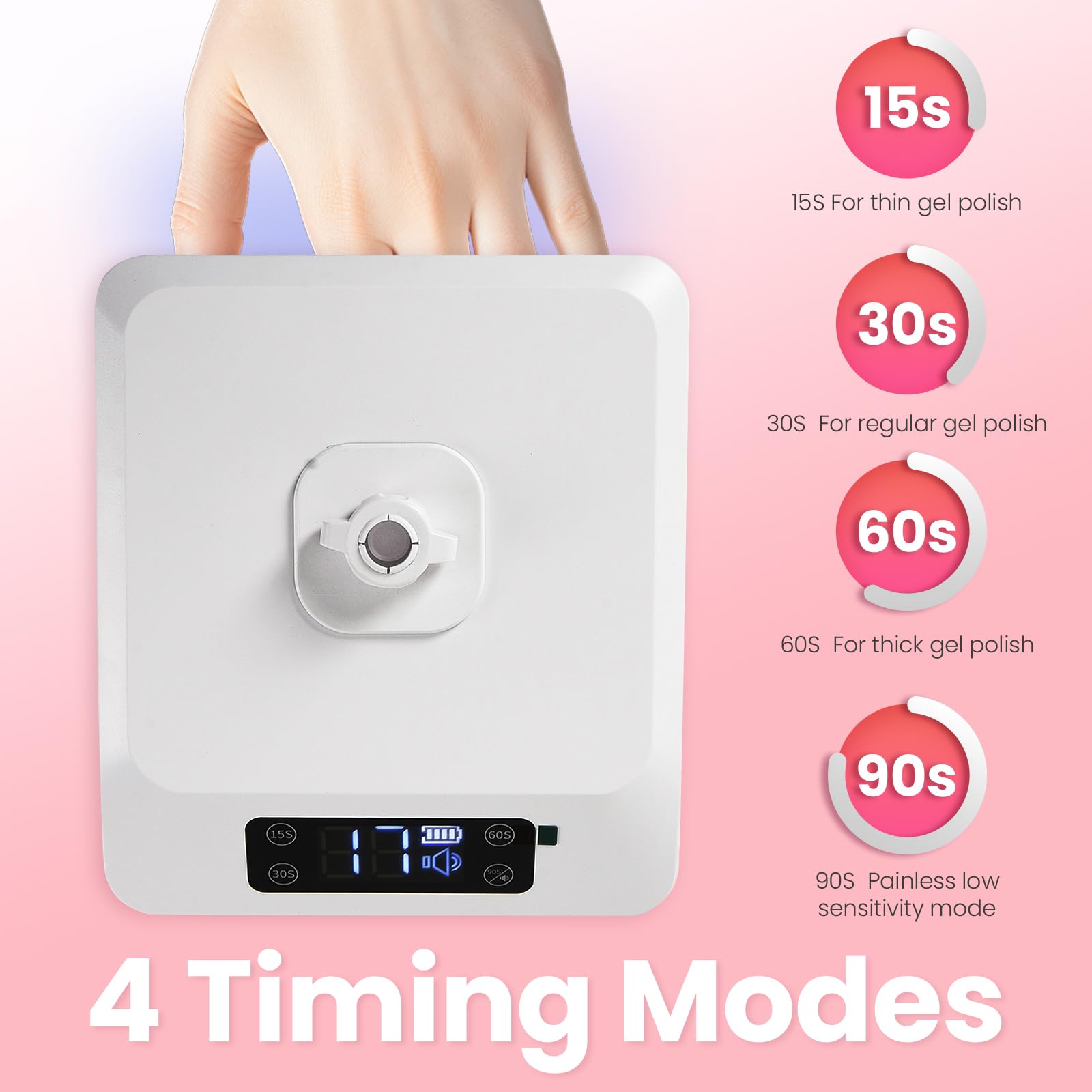Lámpara de pie UV, lámpara de pedicura colgante de 78 W, lámpara UV inalámbrica para pies, lámpara de uñas LED en brazo, lámpara de suelo inalámbrica para curar esmalte de uñas de gel