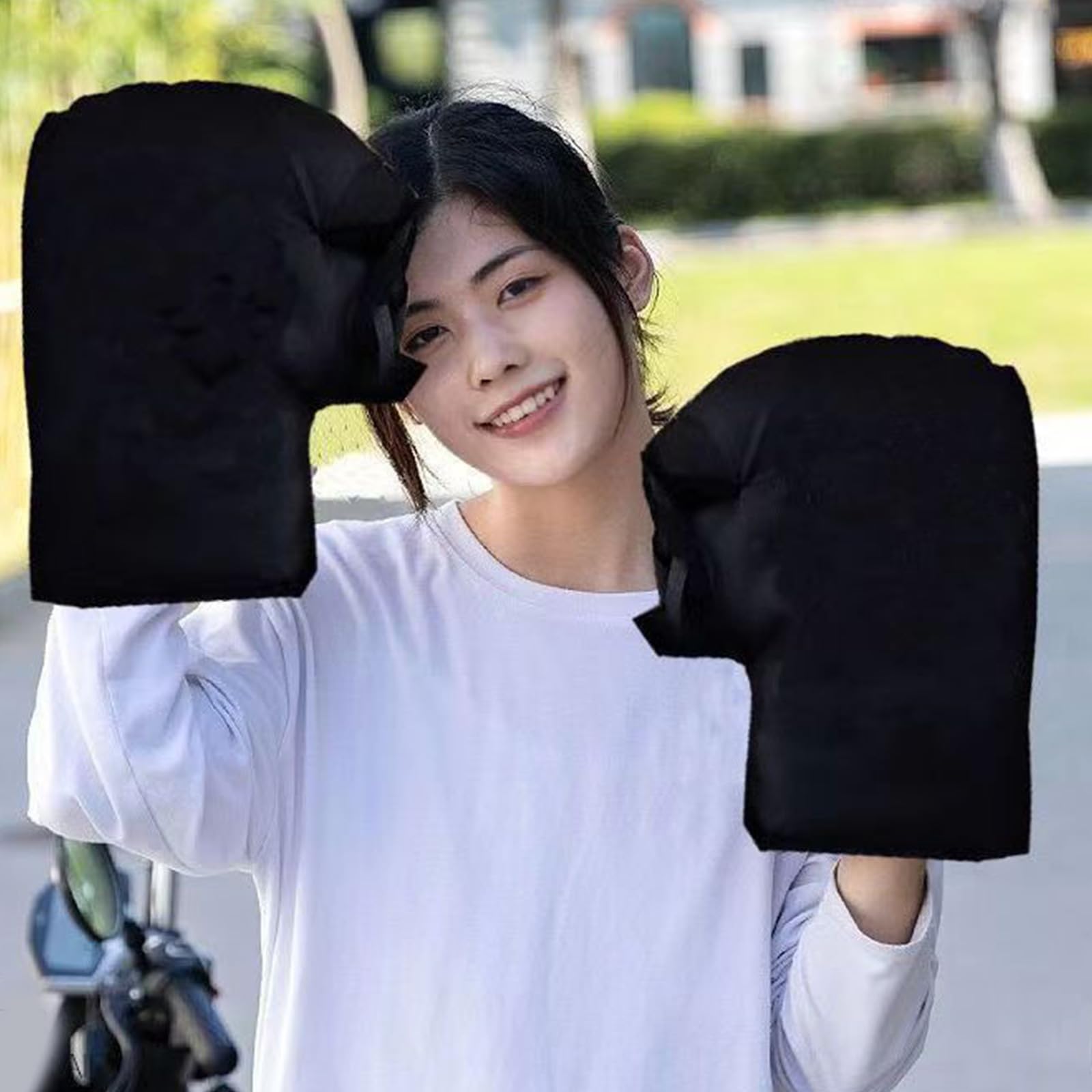 XINGLIDA Gants De Guidon De Vélo Coupe-vent Et Résistant Au Froid Couvertures Plus Chaudes Par Temps Froid VTT Guidon Moufles