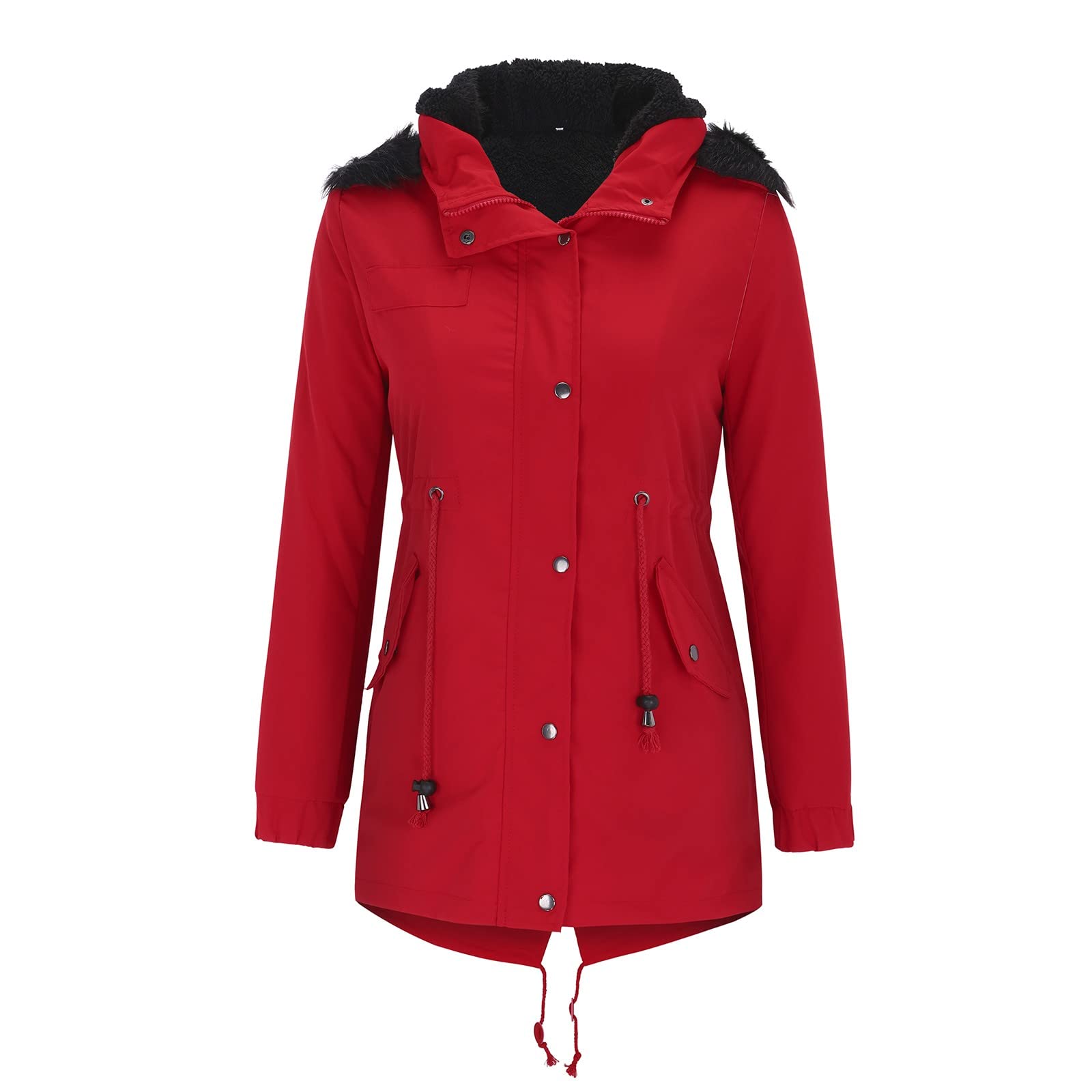 FGUUTYM Inserto cappotto gravidanza caldo spessa giacca lunga coperta con cappuccio