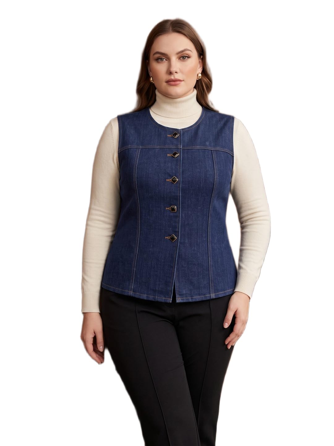Timeless Denim Sleeveless Topper-image-10