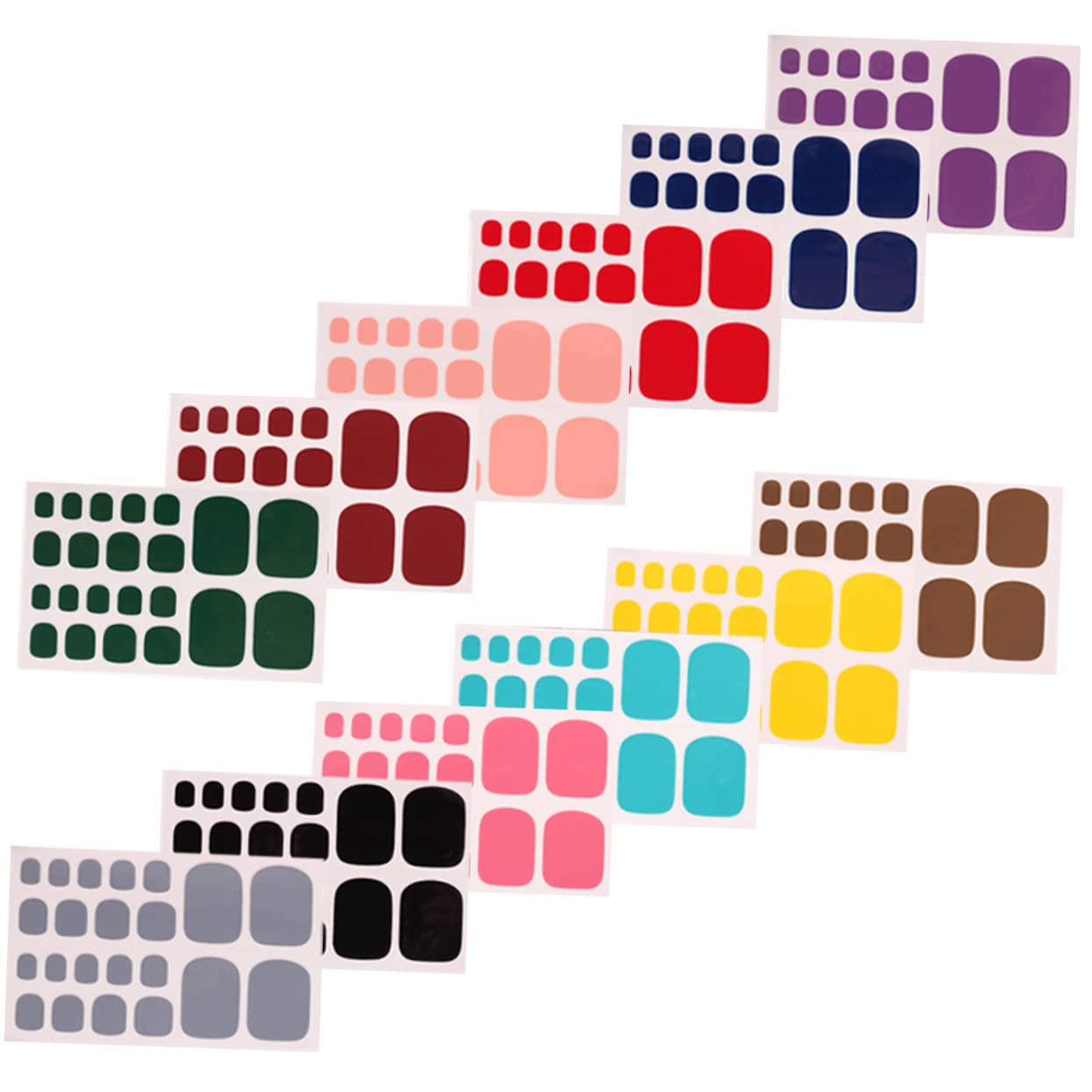 Healvian 48fogli Adesivi Decorativi Per Unghie Dei Piedi Di Stickers Per Unghie Facili Da Applicare Per Uso Domestico e Nei Saloni Di Bellezza Design Elegante e Unico Materiale Resistente e