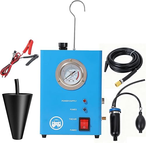 Detector de fugas de humo automotriz, máquina de humo con medidor de presión de bomba de aire integrado, detector de fugas de humo de 12 V CC,
