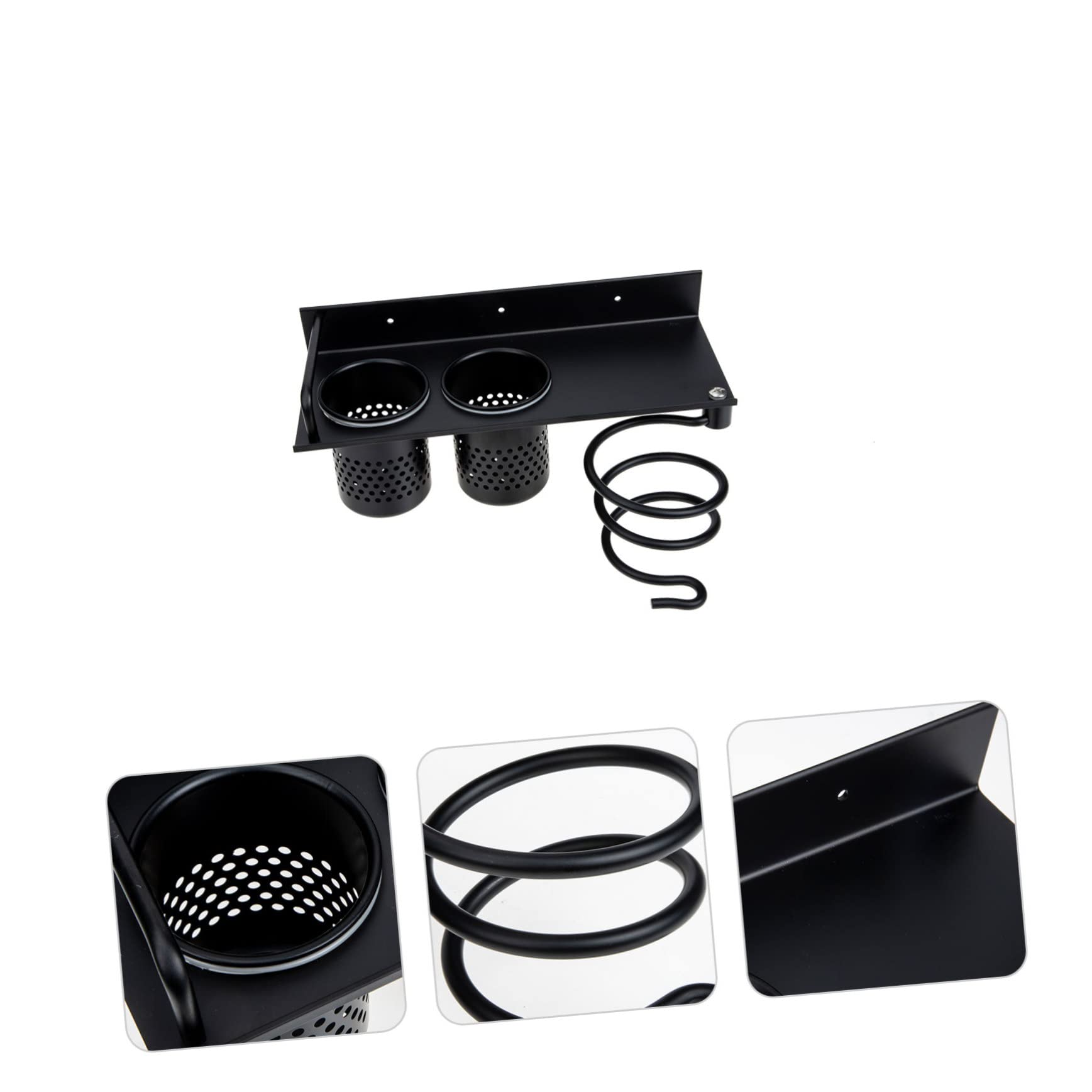 TOPBATHY Porta Asciugacapelli Parete Organizzatore Per Strumenti Per Capelli Supporto Senza Foratura Per Piastra e Arricciacapelli
