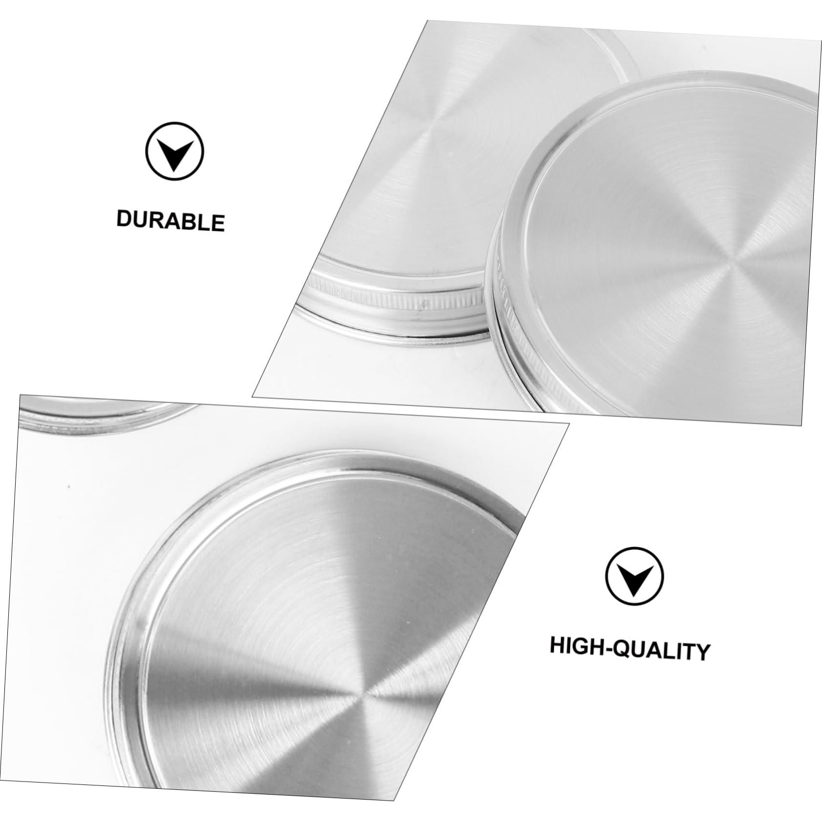 Garneck 12pezzi Coperchi Ermetici Acciaio Inossidabile Con Guarnizione Silicone Per Barattoli Copertura Resistente Per Conservazione