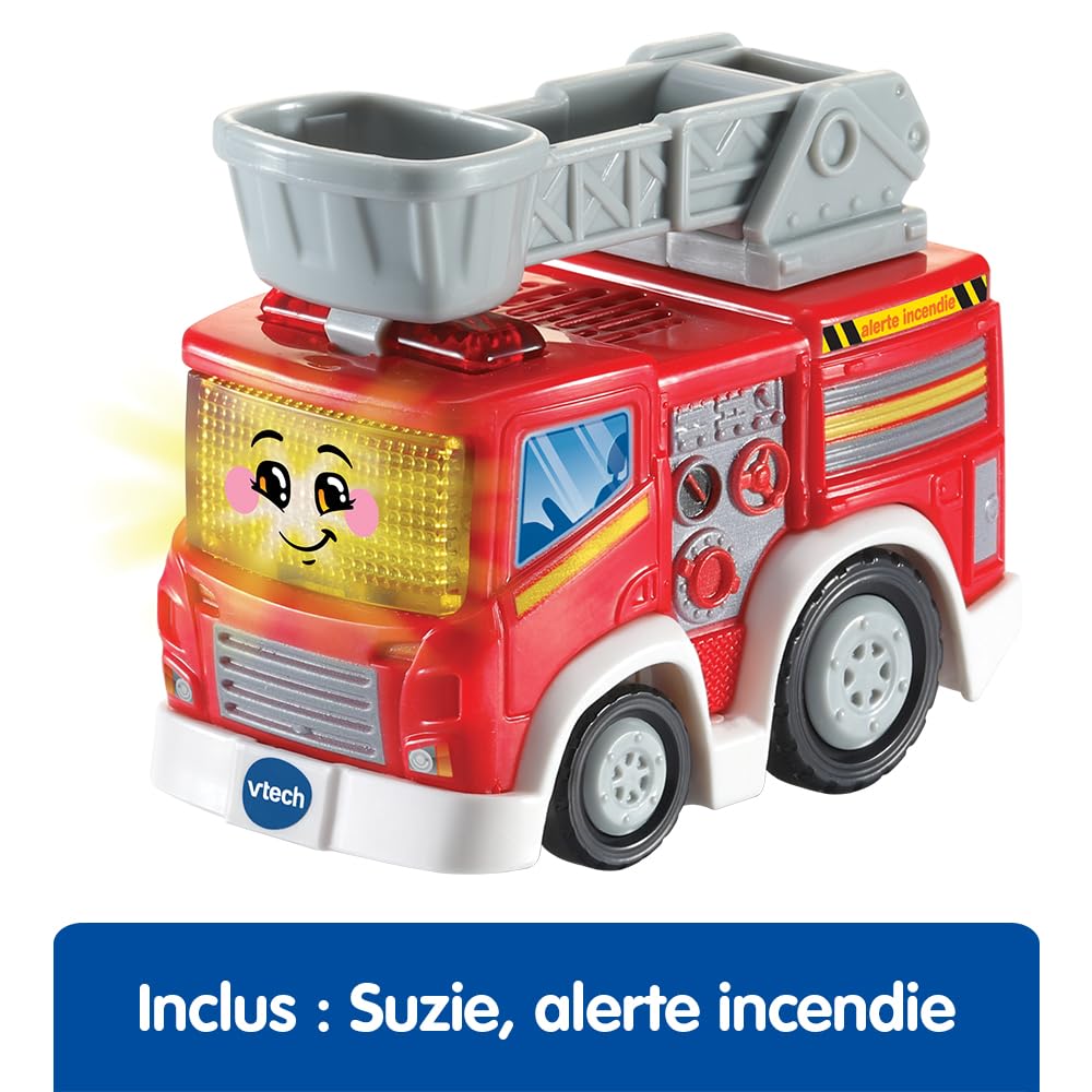 VTech - Tut Tut Bolides Série Pro, Coffret Trio Pro, 3 Voitures Enfant, Police, Camion de Pompiers et Voiture de Course, Jouet Musical et Sonore, Cadeau Enfant de 2 Ans à 6 Ans - Contenu en Français - 4