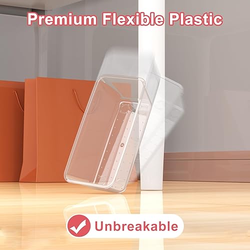 Miniatura 5 de Juego de 24 organizadores de cajones de plástico, resistentes de 3 tamaños, bandejas organizadoras de cajones de tocador de maquillaje y