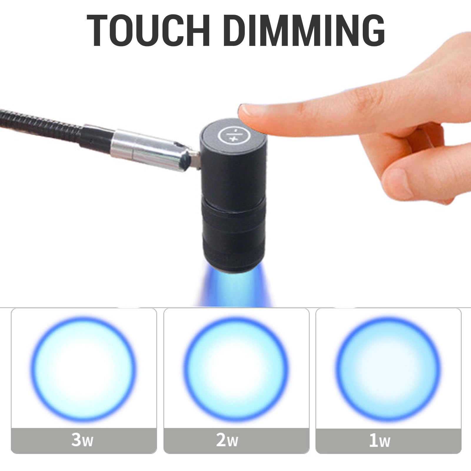 Lámpara LED portátil para uñas y pestañas, luz de curado ajustable con temporizador y modo dual (30/60/90 s), ideal para geles y extensiones, enchufe UE, diseño compacto negro