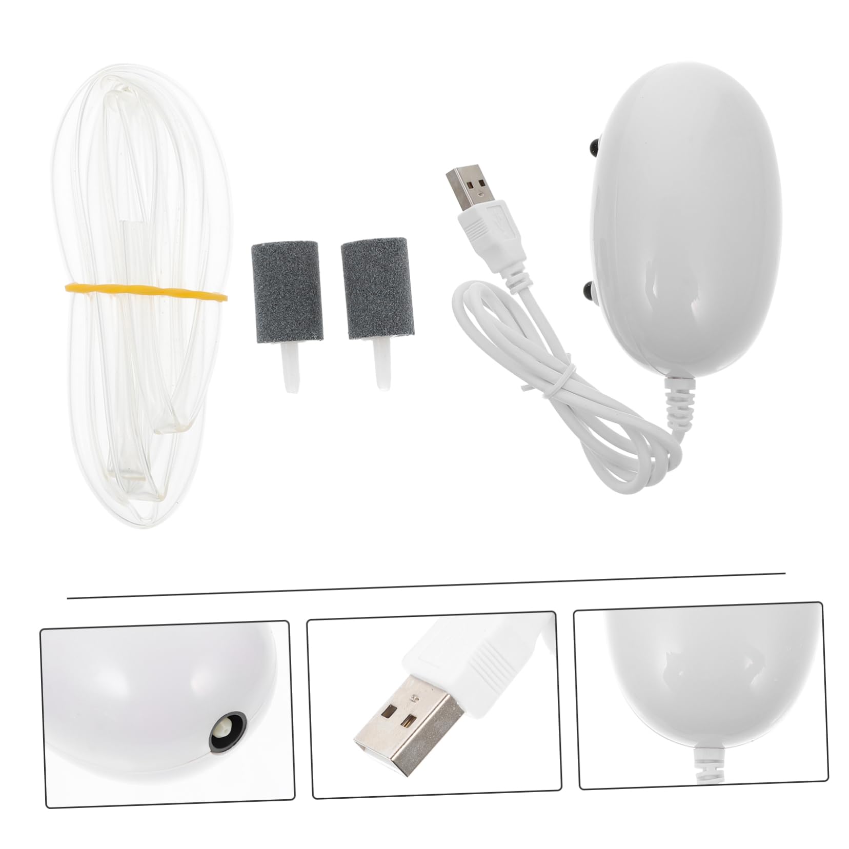 2St USB-Sauerstoffpumpe Luftpumpe für Aquarien Sauerstoffpumpe für Fischbecken tragbare Luftpumpe USB Sauerstoffpumpe Mini Mini-Aquarium Sauerstoff Stumm Angeln