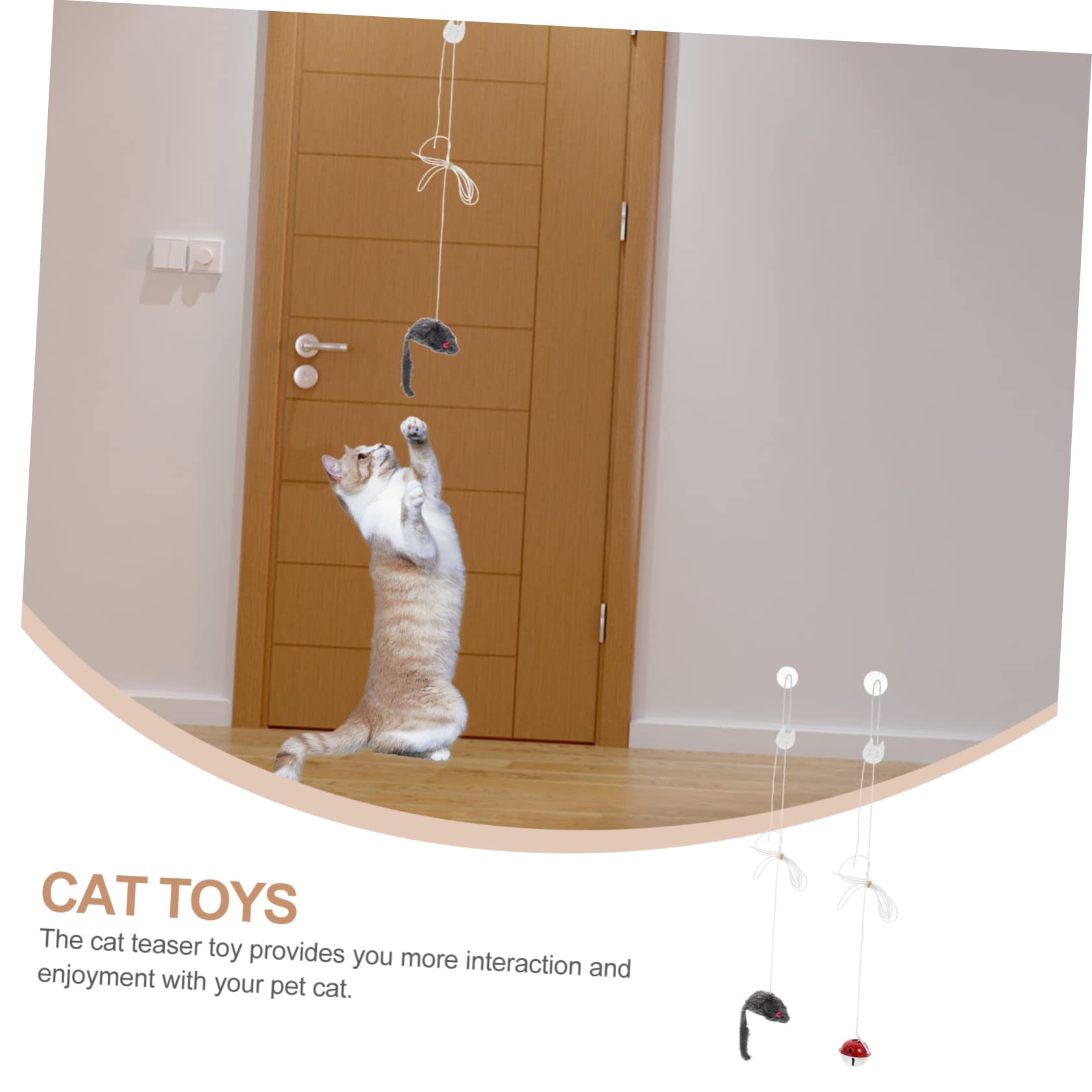 Yardwe 10sätze Hängende Katzenspielzeuge Für Selbstunterhaltung Interaktives Spielzeug Mit Mäusen Und Glöckchen Für Katzen Installieren Für Türrahmen
