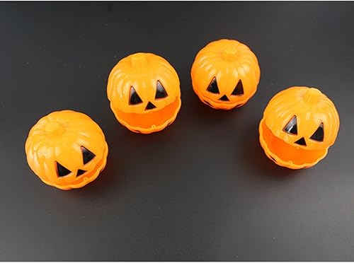 Miniatura 2 de TINKSKY Estuche recipiente de plástico en forma de calabaza, mini portarregalos de Halloween, 12 unidades (amarillo)