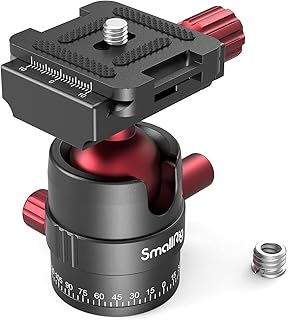 SmallRig Tripod Ball Head 360 Degree Rotating Panoramic Ballhead with 1/4 inch Quick Shoe Plate, Max Load up to 5 kg/ 11lb, for Tripod Monopod Slider DSLR Camera Camcorder - 3034