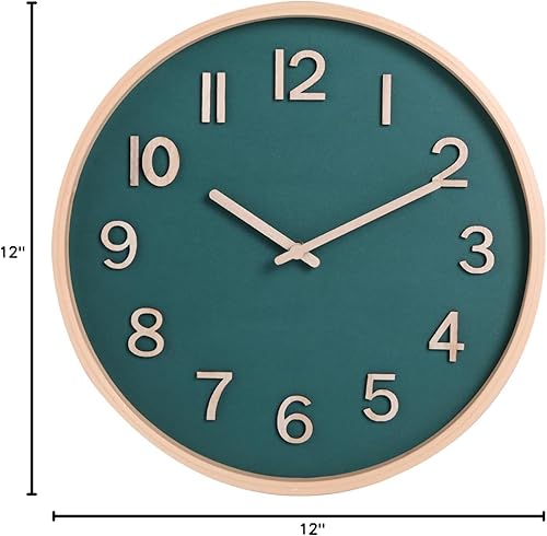 Miniatura 10 de Reloj de pared de 12 pulgadas reloj de pared de madera decoraciones para colgar en la pared decoraciones reloj decorativo grande reloj de cuarzo