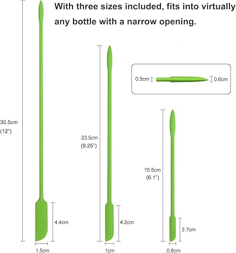 Miniatura 3 de Mini espátula de silicona, espátula de maquillaje, paquete de 4 espátulas pequeñas de silicona, juego de espátulas finas para aberturas delgadas,