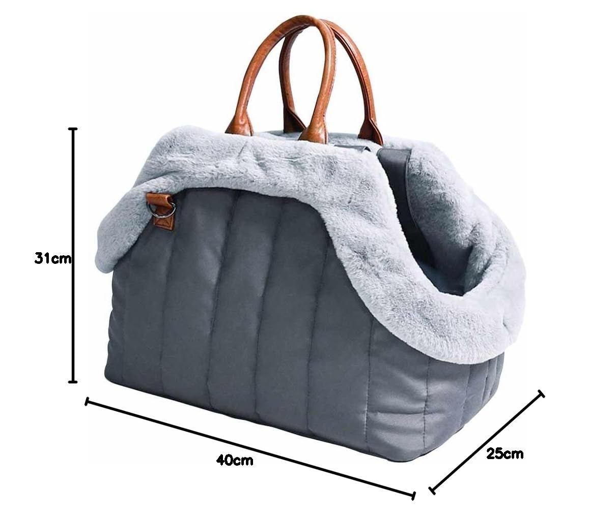 Nobby Torba Akil szara 40 x 25 x 31 cm