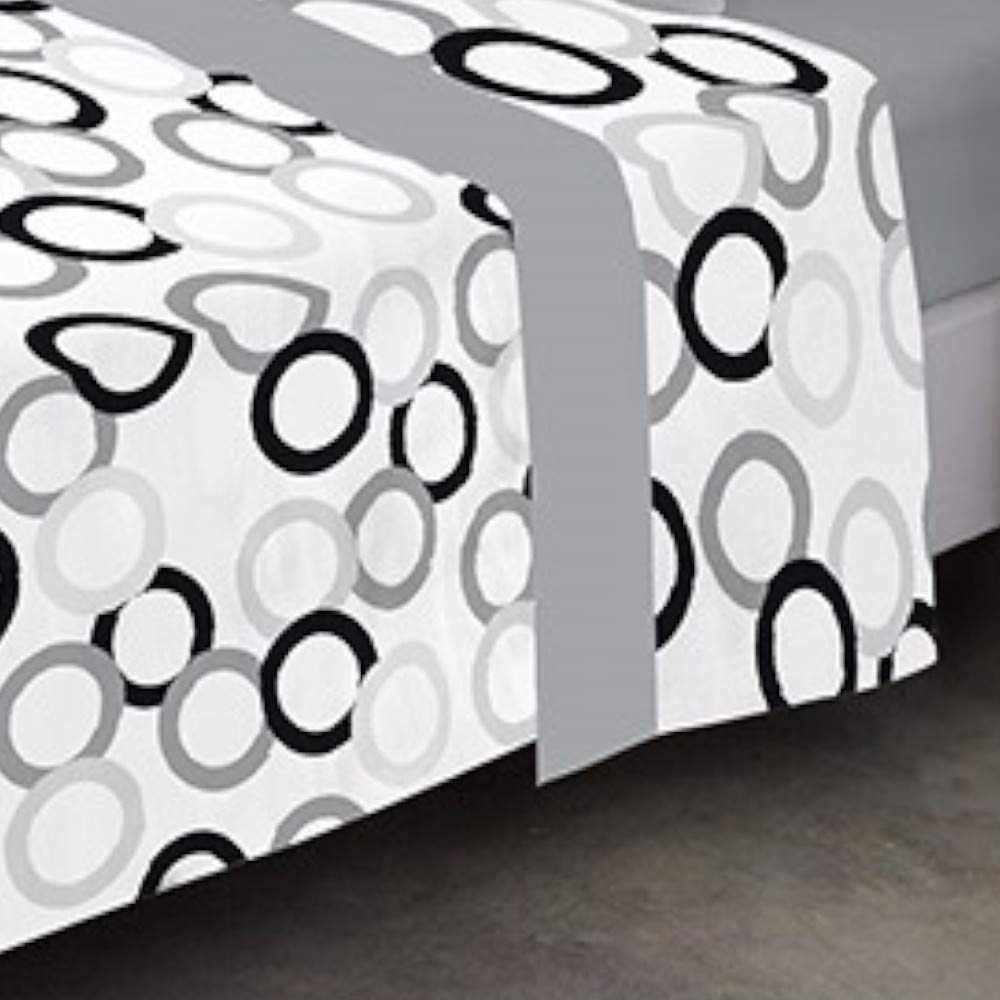 Set Di Lenzuola POPY Grigio Per Letto Singolo 90x200 - Cotone E Poliestere, Morbidissimo! - Foto 8