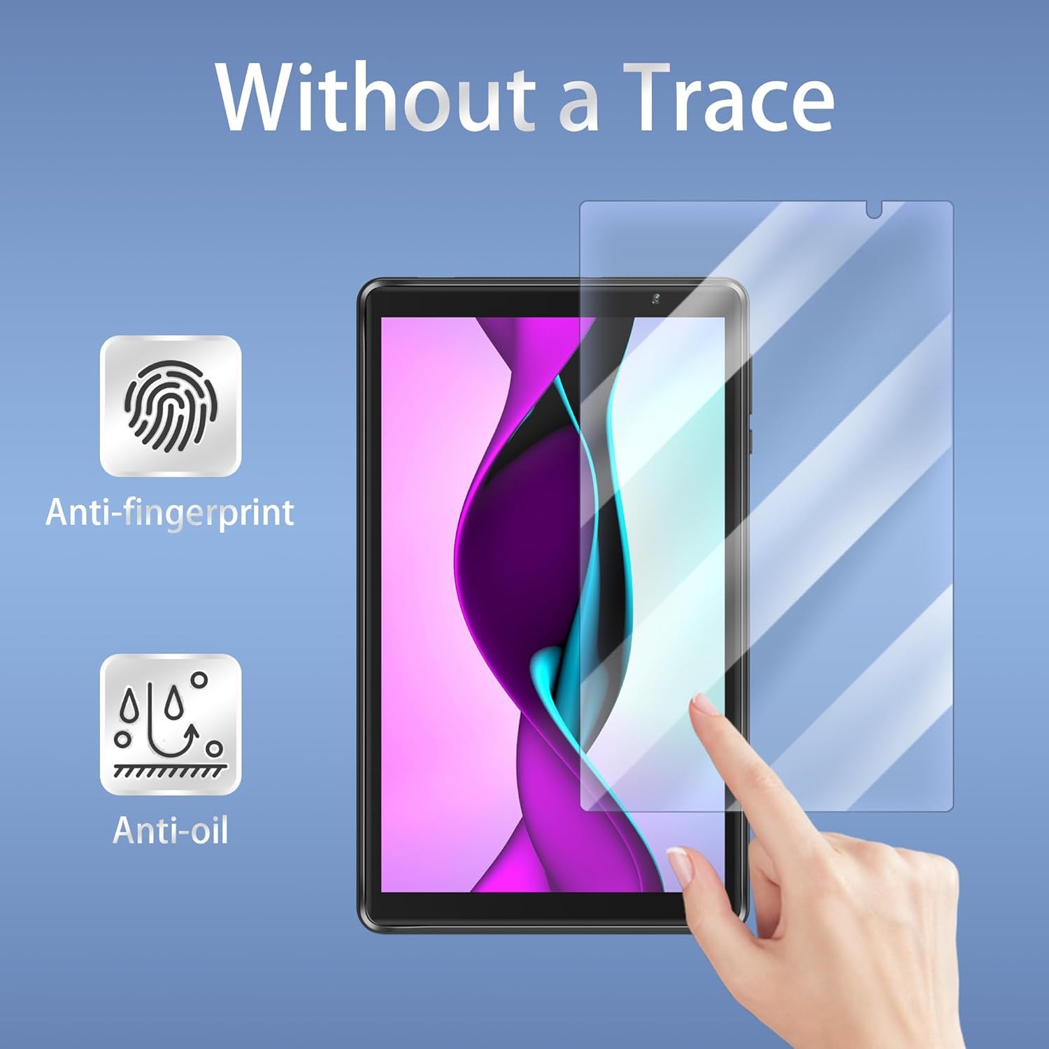 Paquete de 2 protectores de pantalla premium para tablet M8 Android, 8 pulgadas, alta definición, antiarañazos, antihuellas, protección sin burbujas 6