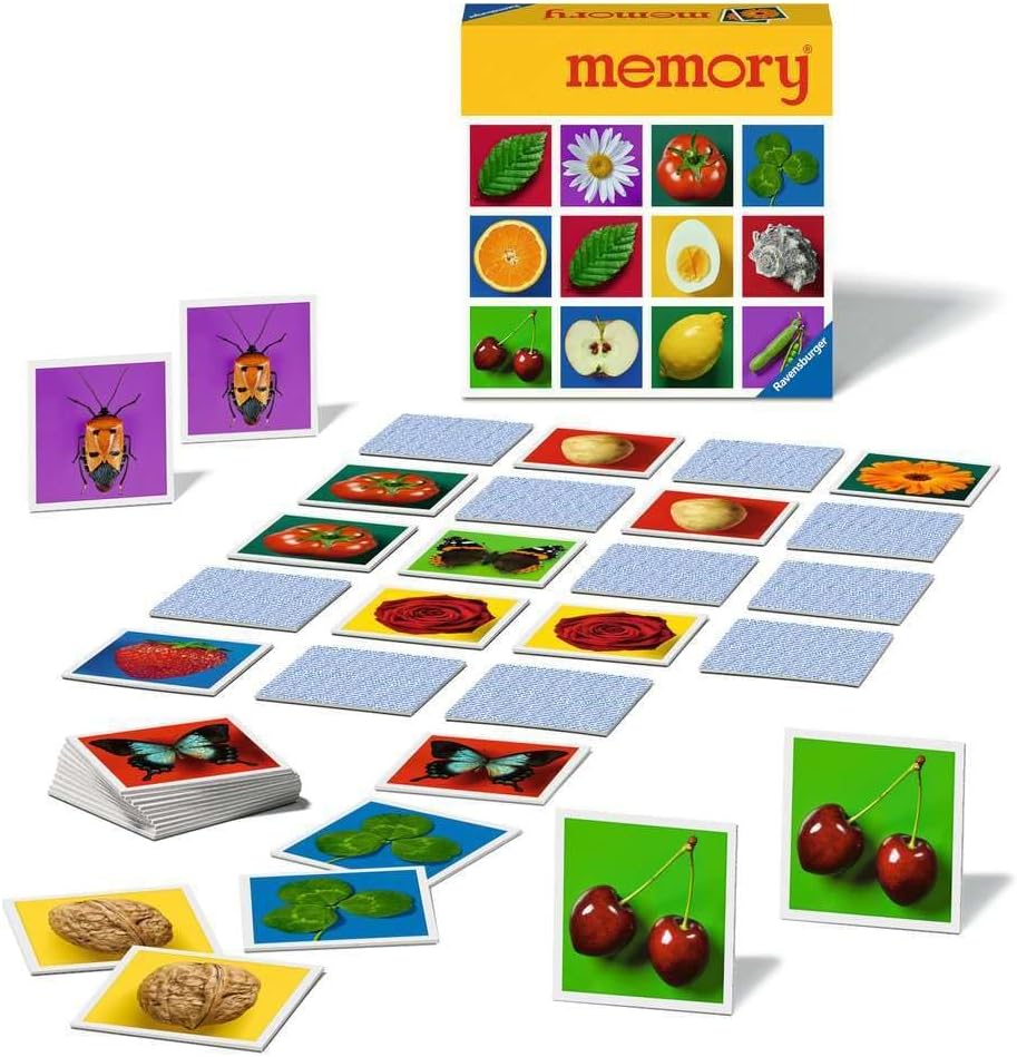 Ravensburger Classic Memory Game - Matching Picture Snap Pairs for Kids Age 6 Years Up