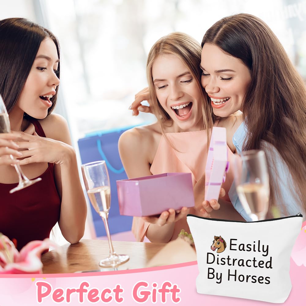 Horse Gifts for Girls Women Horse Lover Gifts Makeup Bag Toiletry Bags Cowgirl Accessories for Women Equestrian Horse Gift Horse Pencil Case - Image 2