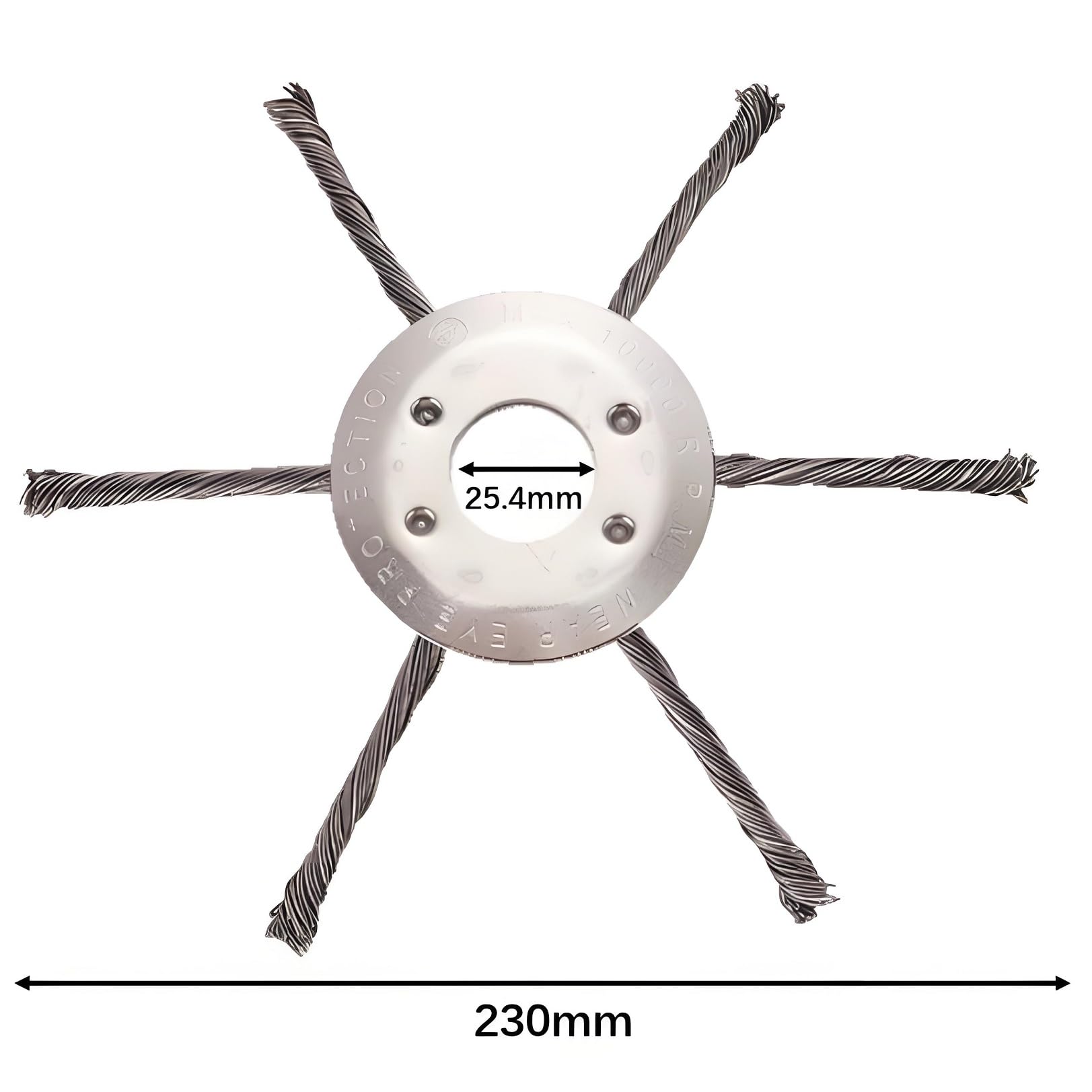 AGSYFFD 2 teste per decespugliatore in filo di acciaio resistente, attacco universale per decespugliatore da 230 mm, per tosaerba a benzina, design con filo annodato resistente, testa per