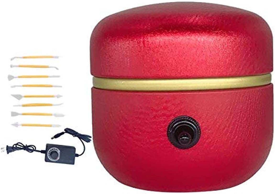 ECUTEE Electric Mini Pottery Wheel Machine,Mini Pottery Machine Pottery Wheel DIY Clay Tool withTray for Adults Kids Beginners DIY Teaching Ceramics Art, Ceramic Work,Christmas/Holiday Gifts,Dark Blue