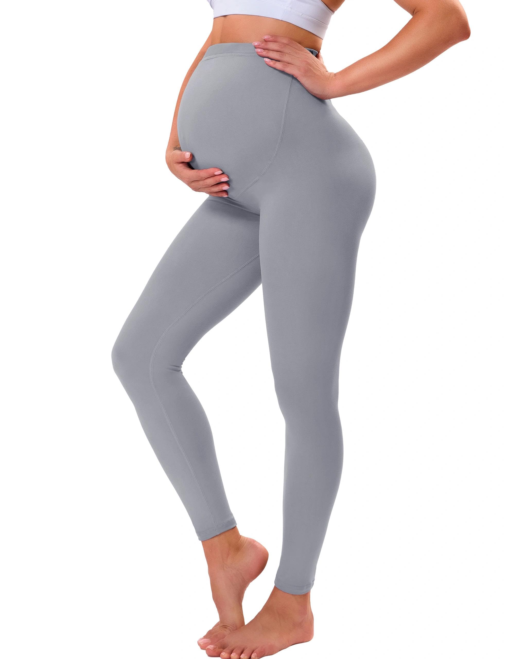 VALANDY Creamlush Maternity Leggings Over Bump Buttery Soft Belly Support Adjustable High Waisted Pregnancy Pants Yoga Pajama — view 13