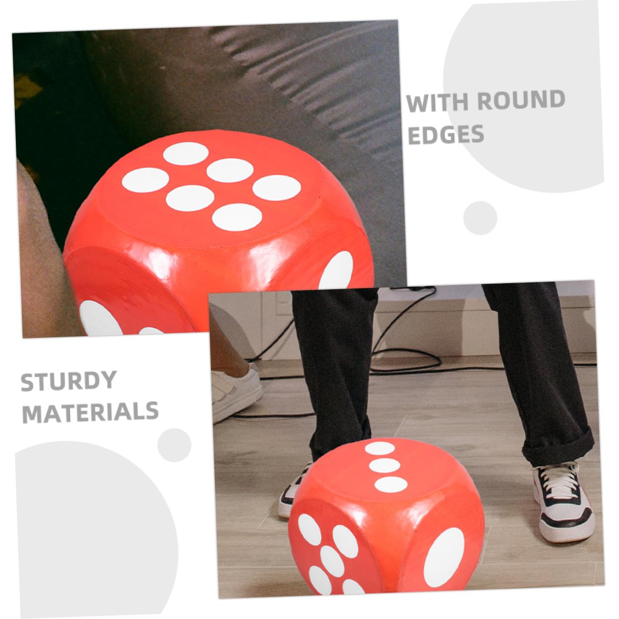 Dados Gigantes de Espuma Roja para Educativos y Fiestas Dados Seguros Habilidades Matemáticas y Actividades Recreativas
