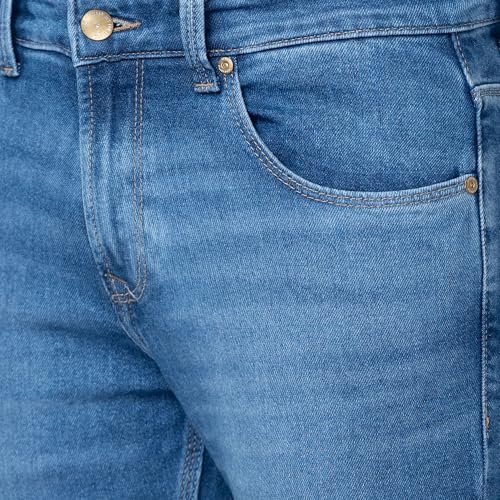 Image of Spykar Men's Mid Rise Slim Jeans (ECKN-01BB-082 Light Blue 34)