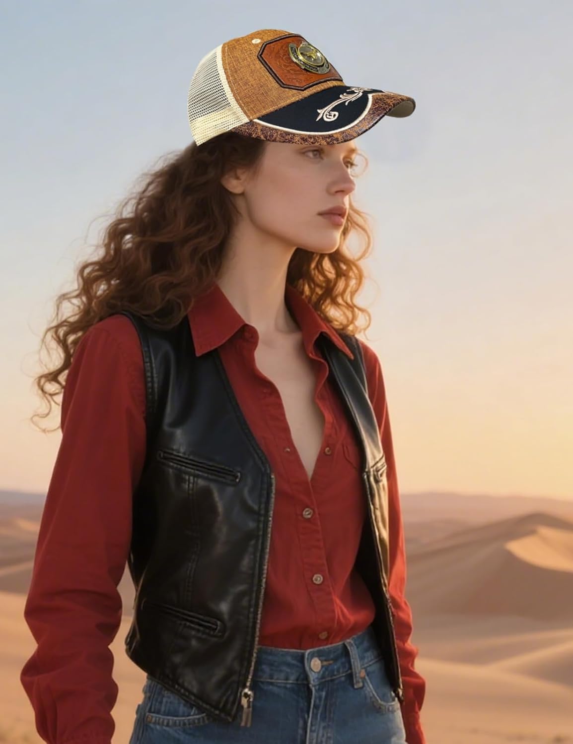 TOPACC Western Trucker Hat for Men Women Vintage Cowboy Country Hats Cute Baseball Cap for Western Outfit - Image 6