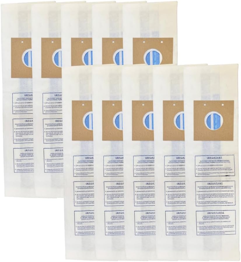 VacBagsUSA Replacement 10 Pack Vacuum Bags for Eureka Type U | Fits Bravo II, World Vac, Direct Air, Replaces #51403C