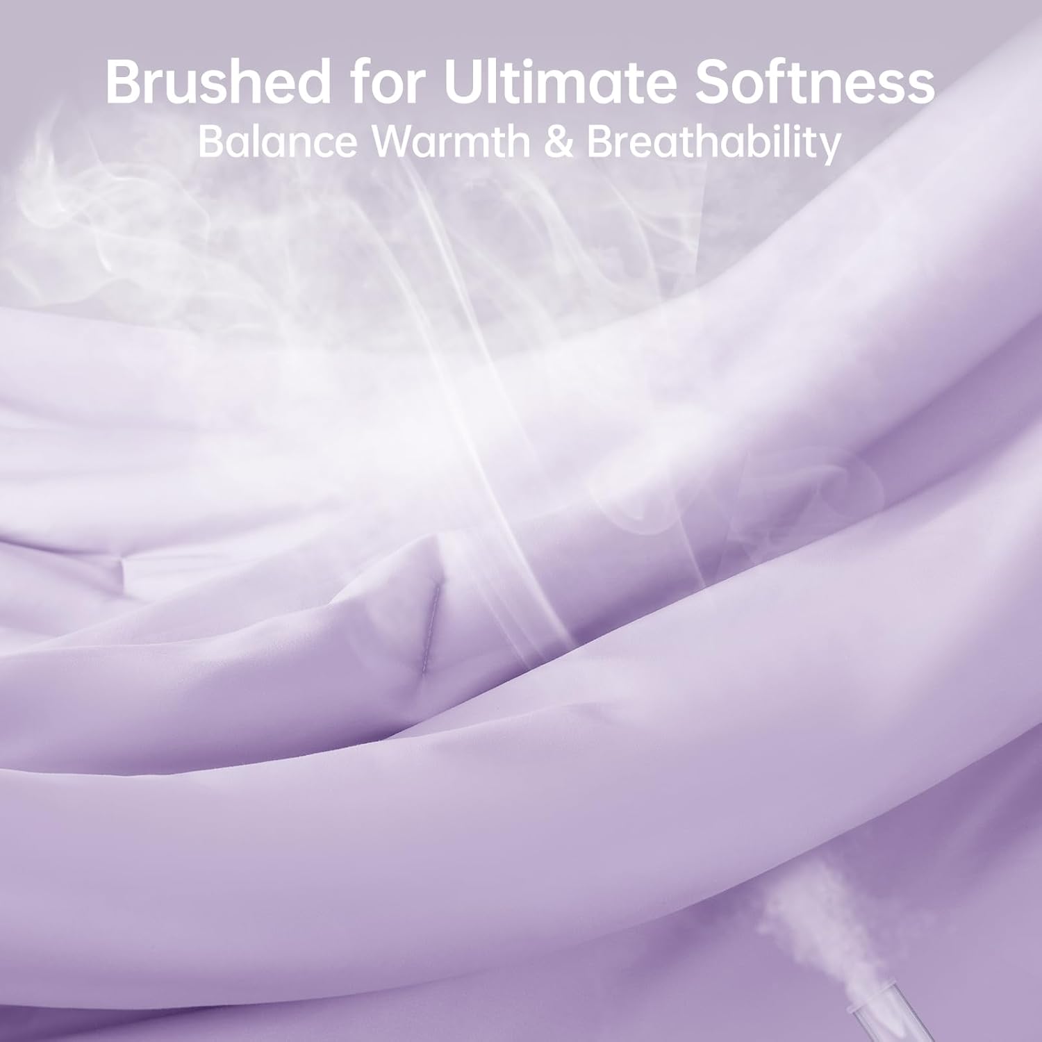 MUXHOMO King Size Comforter Set, All Season Ultra Soft Down Alternative Bedding - 3 Piece Lightweight Bed Set Includes 1 Comforter (104"x90") and 2 Pillow Shams (20"x36"), Crystal Purple