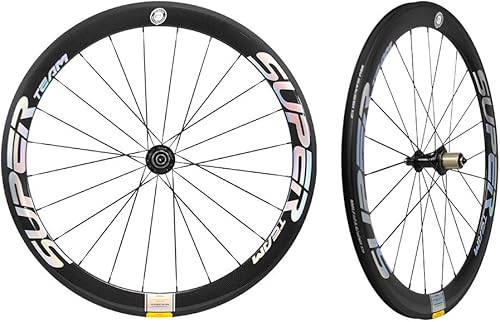 Miniatura 4 de Superteam - Juego de ruedas para bicicleta de ruta fibra de carbono, 700 C, 50mm ancho 23 terminado mate