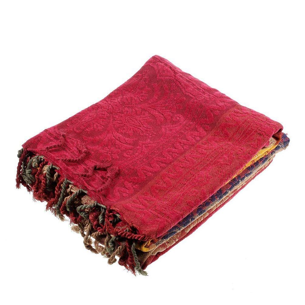 Extra grote chenille sofa plaid met kwastjes - zachte