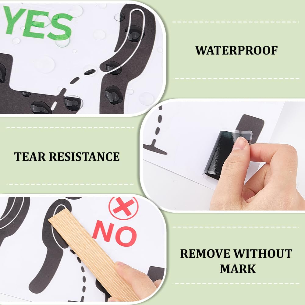 GORGECRAFT 5 Autocollants Cible Toilette Noirs - Apprentissage Propreté Amovibles Imperméables Sticker Apprentissage Propreté