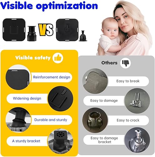 Miniatura 6 de SHEJISI Espejo de coche para bebé, sin vidrio, más seguro, nunca se rompe, 11.5 x 7 pulgadas HD gran campo de visión, puedes ver al bebé en el