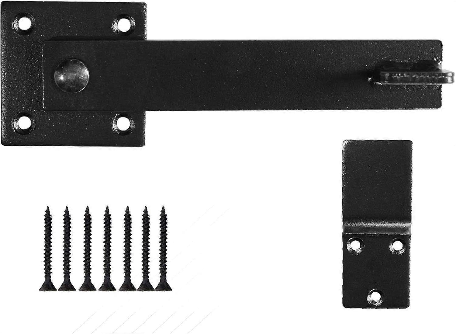 Joyhappst Image Color 5.5" Fence Gate Latch Barn Door Flip Hardware Farm Lock Heavy Duty Wrought Iron