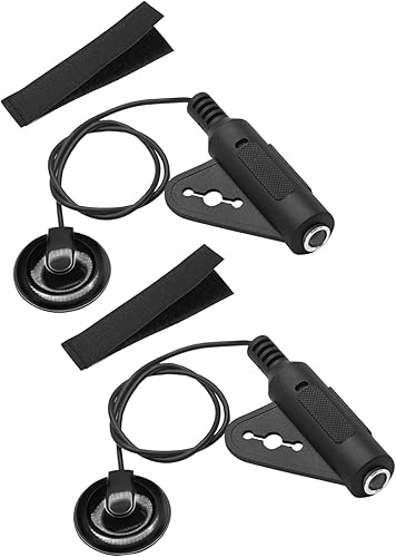 RuiJOTWAT 2 Piezoelectric Contact Microphone Guitar Pickup Buzzer Eq Patch Music