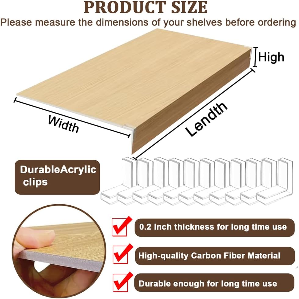 White Wires Shelf Cover 48x16 Inch for Pantry, PVC Wood-Look Closet Shelf Covers for Wire Shelving, Easy to Cut Install Wire Rack Covers, Moisture Durable Shelfs Liner,White,48 X16 in