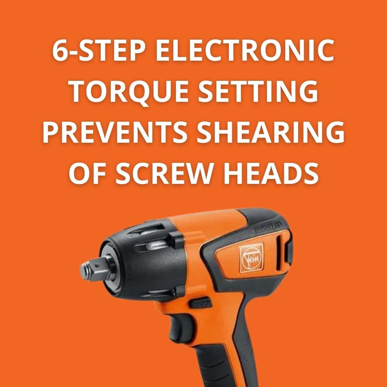 Fein ASCD 18-300 W2 Cordless Impact Wrench/Driver for Metric Screw Applications up to M18 with Brushless Motor and 6 Torque Settings - 18 V, 6 Ah Battery capacity, MultiVolt - 71150661090